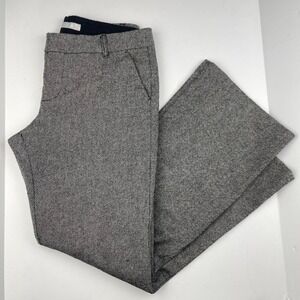 Y2K Academia Office Tweed Wool Blend Pants in Grey Women's Size 12